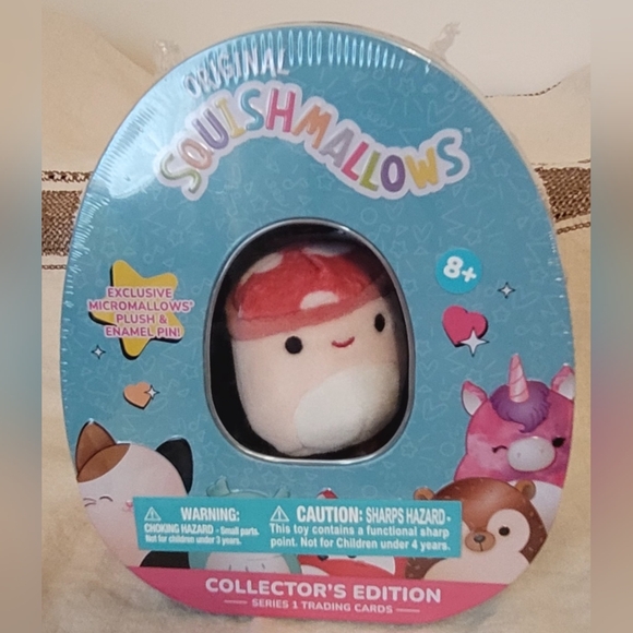 Squishmallows Collectors Edition Tin with Malcolm the Mushroom - Picture 1 of 2